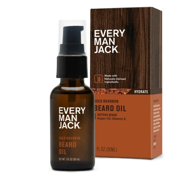 Every Man Jack | Aged Bourbon Beard Oil | Hydrates & Softens Beard | Natural 2 - Picture 1 of 14